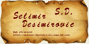 Selimir Desimirović vizit kartica
